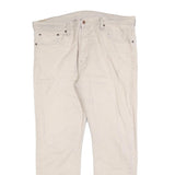 LEVI'S Mens Regular Fit Beige Cotton Blend Trousers W38 L30 Casual Zip Closure