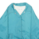 CURRENT SEEN Womens Blue Nylon Button Jacket M Plain Lightweight Outerwear