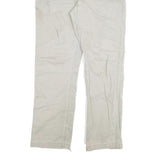CARHARTT Mens Cotton Blend Beige Regular Straight Trousers W36 L34 Workwear Zip