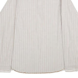 BOSS HUGO BOSS Mens Beige & White Striped Shirt XL Casual Cotton Button Shirt