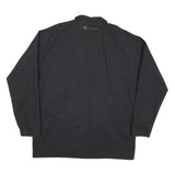 ADIDAS Mens Black Cotton Blend Jacket L Plain Zip Casual Sportswear