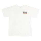 ANVIL Mens White Winning Graphic T-Shirt L Short Sleeve Crew Neck Cotton Casual