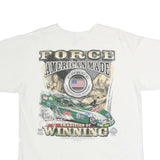 ANVIL Mens White Winning Graphic T-Shirt L Short Sleeve Crew Neck Cotton Casual