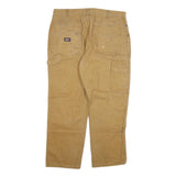 DICKIES Mens Regular Fit Beige Cotton Blend Workwear Jeans W38 L30 Zip Pockets