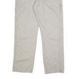 RUSTLER Mens Regular Fit Beige Cotton Blend Trousers W34 L32 Cargo Zip Pocket