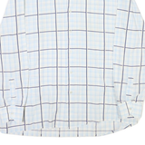 ALBA Mens Blue & White Check Shirt L Long Sleeve Button Closure Classic Fit