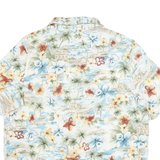 BONWORTH Womens Cream Floral Hawaiian Shirt M Lightweight Casual Vacation