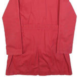 TOMMY HILFIGER Womens Red Cotton Blend Jacket M Button Plain Classic