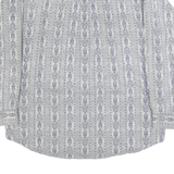 WOOLRICH Mens Grey & Blue Patterned Cotton Shirt XL Casual Button-Down Long