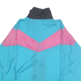 DAZE 2 COME Mens Blue & Pink Nylon Shell Jacket L Retro Windbreaker