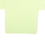 HOBBS LONDON Womens Yellow Plain Jumper Crew Neck Basic Knit L Cotton Blend