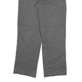 DICKIES Mens Cotton Blend Grey Regular Straight Trousers W33 L30 Workwear Zip