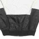 GUESS Mens Black & White Logo Zip Jacket S Polyester Blend Colourblock Casual