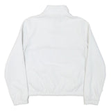 FILA Womens White & Black Logo Patterned Plain Half Zip Jumper XS Sportswear