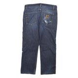 CARHARTT Mens Relaxed Jeans Blue Denim W34 L26 Distressed Zip Cotton Blend