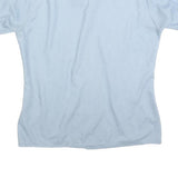 ARROW Mens Blue Plain Shirt M Polyester Casual Button Down Short Sleeve