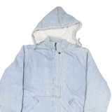 WINDSOR BAY Mens Blue Cotton Blend Jacket L Zip Hooded Casual Outerwear