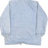 WINDSOR BAY Mens Blue Cotton Blend Jacket L Zip Hooded Casual Outerwear