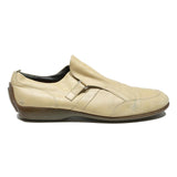 HUGO BOSS Mens Casual Slip-On Leather Shoes Beige UK 8 Stylish Comfortable