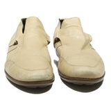 HUGO BOSS Mens Casual Slip-On Leather Shoes Beige UK 8 Stylish Comfortable