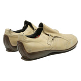 HUGO BOSS Mens Casual Slip-On Leather Shoes Beige UK 8 Stylish Comfortable
