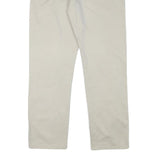 CALVIN KLEIN Mens Cotton Blend Beige Regular Straight Trousers W34 L30 Zip