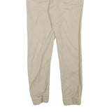 LEVI'S Boys Cotton Blend Beige Slim Drawstring Trousers W26 L25 Comfortable