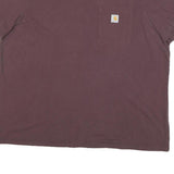 CARHARTT Womens Purple Pocket T-Shirt XL Short Sleeve Crew Neck Casual Wear