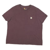 CARHARTT Womens Purple Pocket T-Shirt XL Short Sleeve Crew Neck Casual Wear