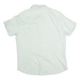 TED BAKER Mens White Cotton Short Sleeve Shirt S Polka Dot Detail Casual