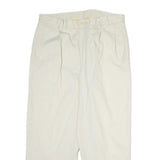 NAUTICA Mens Cotton White Regular Leg Trousers W34 L30 Casual Classic Zip