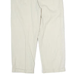 NAUTICA Mens Cotton White Regular Leg Trousers W34 L30 Casual Classic Zip