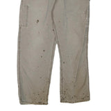 CARHARTT Womens Cotton Blend Beige Regular Fit Straight Leg Trousers W36 L30