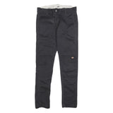 DICKIES Mens Cotton Blend Black Slim Skinny Straight Trousers W30 L32 Workwear