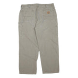 CARHARTT Mens Beige Regular Fit Straight Leg Cotton Blend Trousers W40 L28