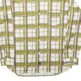 MOSSIMO Mens Beige & Brown Check Shirt L Polyester Blend Long Sleeve Casual