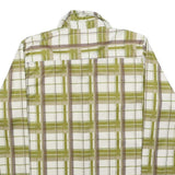 MOSSIMO Mens Beige & Brown Check Shirt L Polyester Blend Long Sleeve Casual