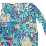CAROL ANDERSON Womens Blue Floral Rayon Wrap Midi Skirt S Beach Vacation Casual