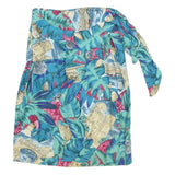 CAROL ANDERSON Womens Blue Floral Rayon Wrap Midi Skirt S Beach Vacation Casual