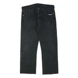 LEVI'S 501 Mens Jeans Black Regular Straight Denim W36 L27 Classic Button Fly