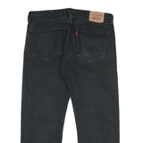 LEVI'S 501 Mens Jeans Black Regular Straight Denim W36 L27 Classic Button Fly