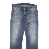 CARHARTT Mens Regular Fit Blue Denim Jeans W33 L34 Distressed Casual Wear