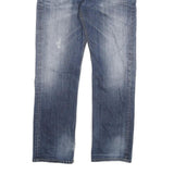 CARHARTT Mens Regular Fit Blue Denim Jeans W33 L34 Distressed Casual Wear