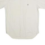 RALPH LAUREN Mens White Classic Fit Cotton Shirt S Embroidered Pony Logo Button