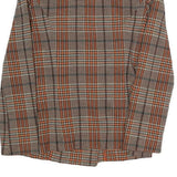 HANRO Womens Brown & Orange Checked Blazer Jacket S Polyester Blend Button