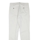 DOCKERS Mens Slim White Trousers W30 L30 Cotton Blend Zip Casual Smart