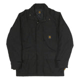 CARHARTT Mens Black Workwear Jacket S Polyester Blend Plain Zip Front Pockets