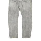 LEVI'S Mens Slim Grey Denim Slim Straight Jeans W32 L28 Casual Zip Closure