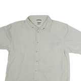 COLUMBIA Mens Beige Check Shirt M Cotton Blend Short Sleeve Outdoor Casual