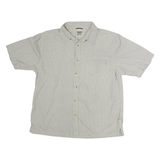 COLUMBIA Mens Beige Check Shirt M Cotton Blend Short Sleeve Outdoor Casual